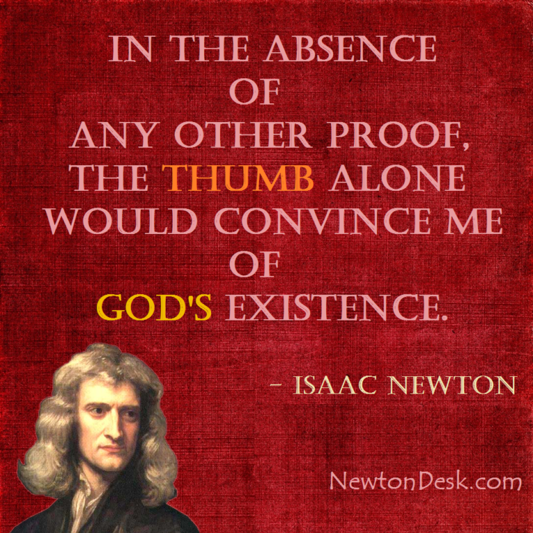 Quotes About The Existence Of God Thumb Alone Convince Of God 'S Existence - Isaac Newton Quotes