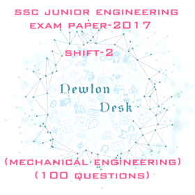 SSC Junior Engineer Exam Paper 2017 Shift-2 (Mechanical Engineering)