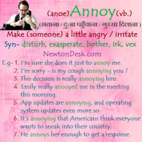 Annoy Meaning – Make A Little Angry / Irritate