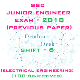 SSC Junior Engineer Exam Paper 2018 Shift-6 (Electrical Engineering)