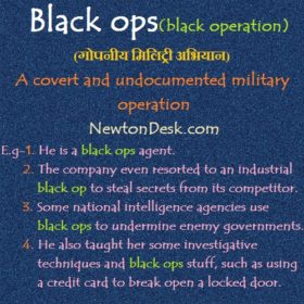 Black ops – A Covert And Undocumented Military Operation