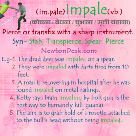 Impale – Pierce or Transfix With A Sharp Instrument