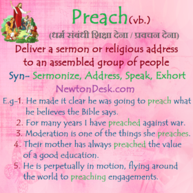 Preach – Deliver A Sermon To An Group Of People