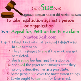 Sue Meaning – Legal Action Against A Person or Organization