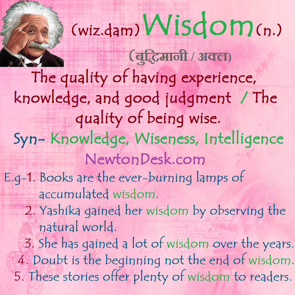 Meaning wisdom Wisdom Definitions