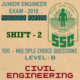 SSC Junior Engineer Exam Paper 2018 Shift-2 (Civil Engineering)
