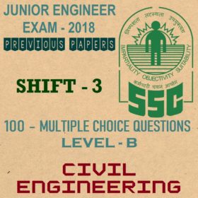 SSC Junior Engineer Exam Paper 2018 Shift-3 (Civil Engineering)
