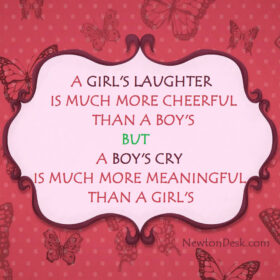 A Girl’s Laughter is Much More Cheerful