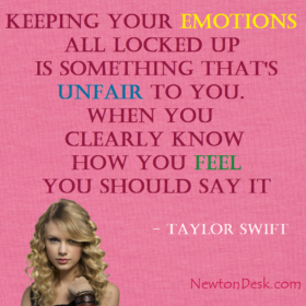 Keeping Your Emotions All Locked Up By Taylor Swift