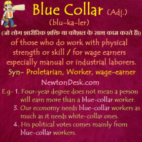 Blue Collar – Work With Physical Strength or Skill