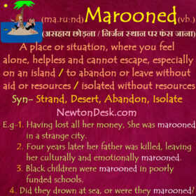 Marooned Meaning – To Abandon or Leave Without Aid or Resources