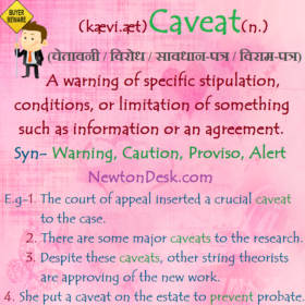 Caveat Meaning – A Warning Against Certain Acts