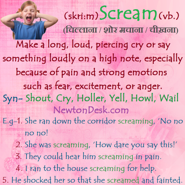 Scream Meaning – Say Something Loudly On A High Note