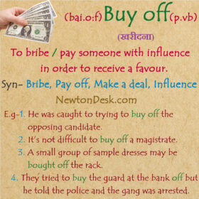 Buy Off Meaning – Pay To Get Rid Of A Claim or Opposition
