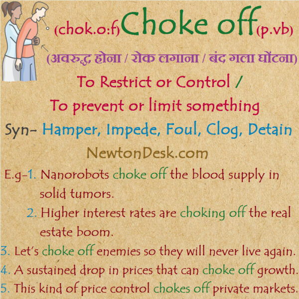 Choke Off Meaning – To Prevent Or Limit Something