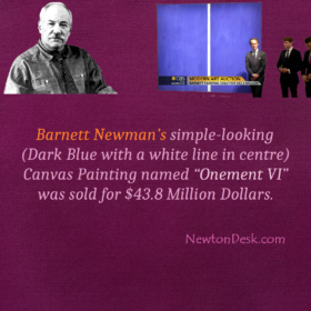 Barnett Newman’s Painting Sold for $48 Million Dollar