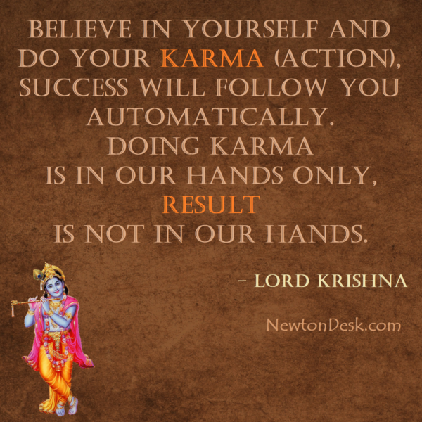 Karmanye Vadhikaraste Ma Phaleshu Lord Krishna Quotes On Karma