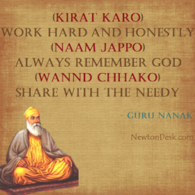 Kirat Karo, Naam Jappo, Wannd Chhako – Guru Nanak Quotes