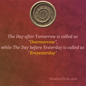 Day After And Before Tomorrow Is OVERMORROW and EREYESTERDAY