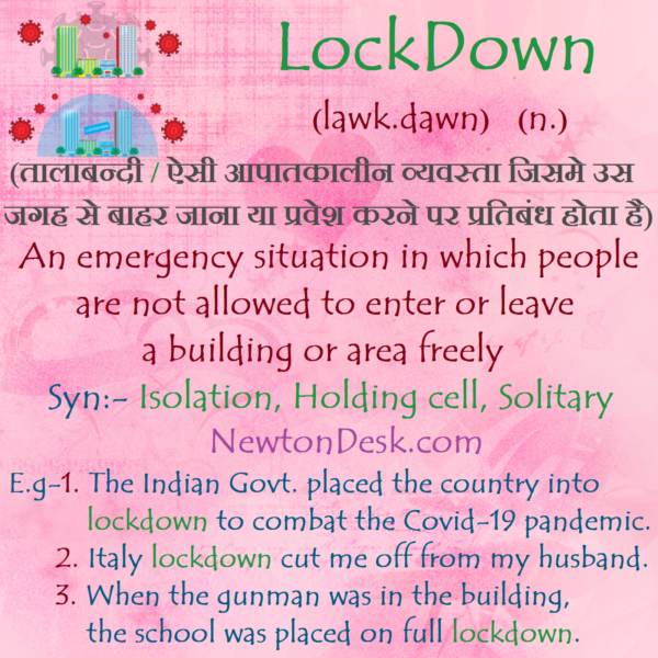 LockDown Meaning – An Emergency Situation of Isolation or Restricted