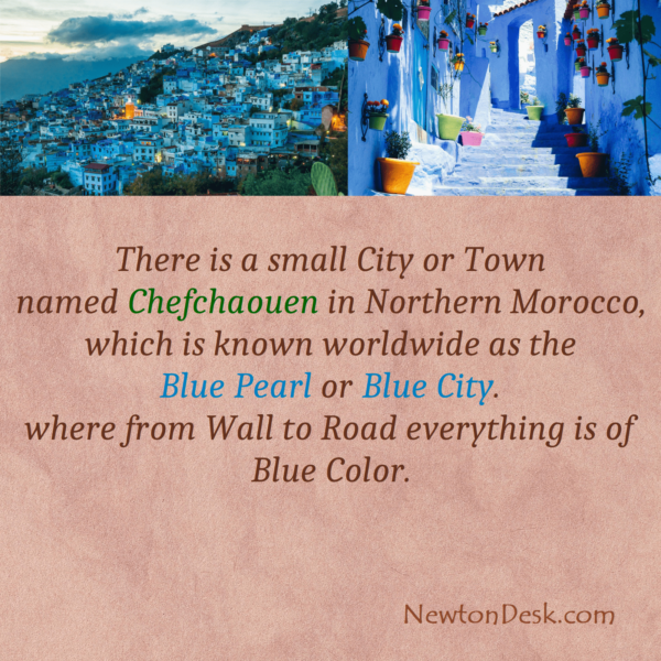 Chefchaouen In Northern Morocco Called Blue Pearl or Blue City
