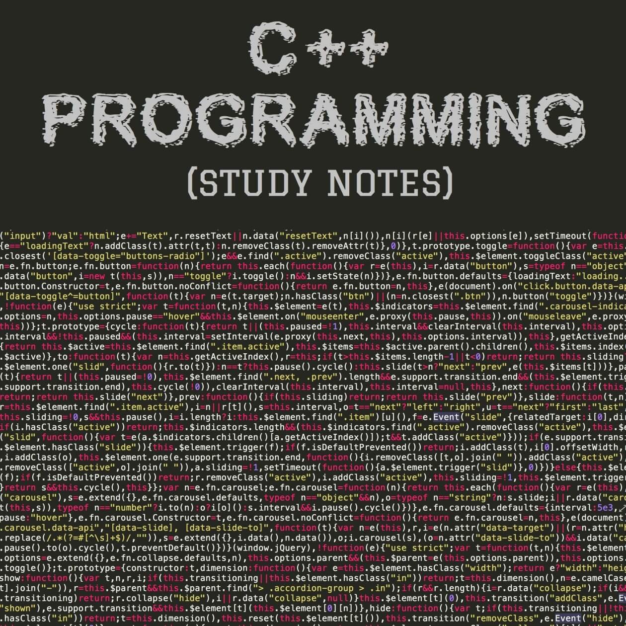 c++ programming study notes pdf