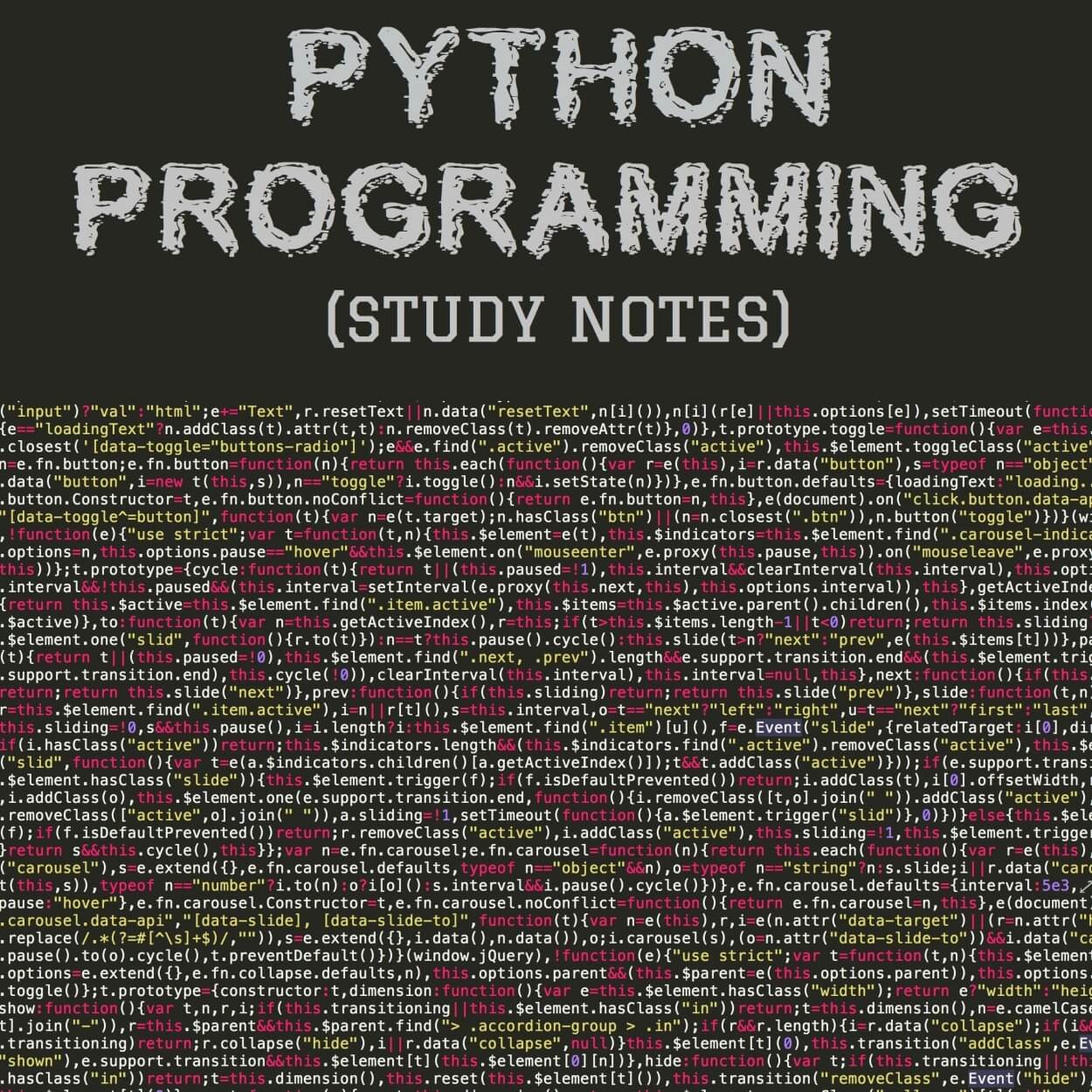 python programming language study notes pdf