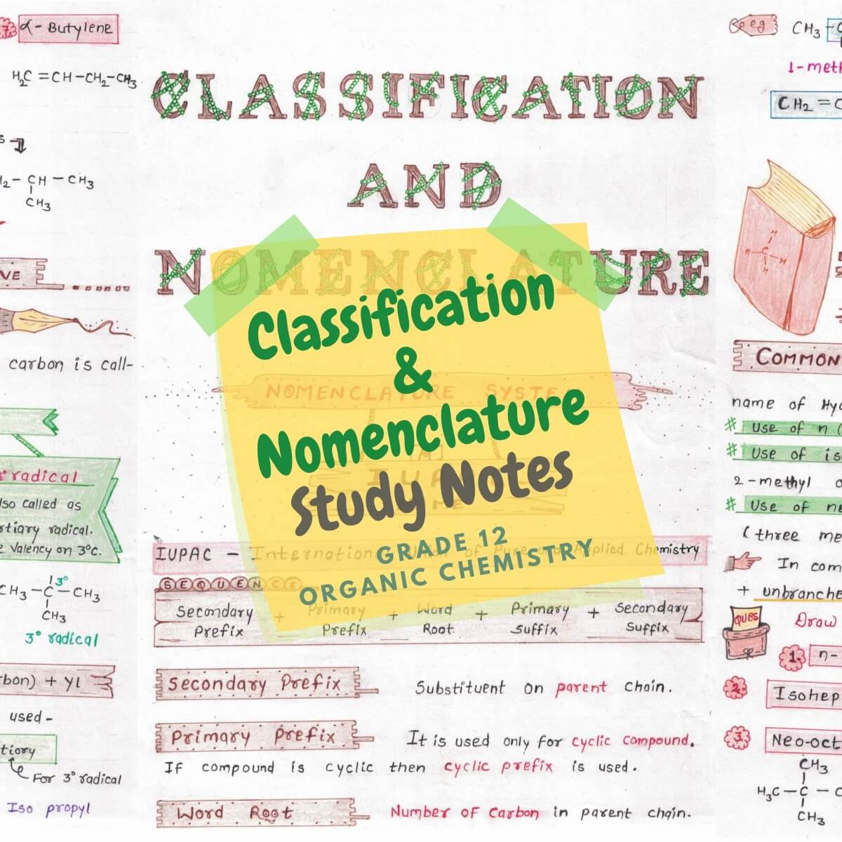 classification and nomenclature iupac study notes